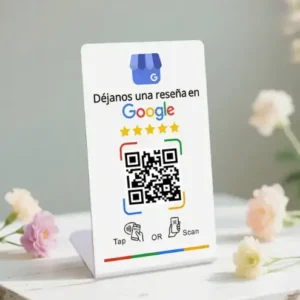 Tarjeta reseñas google blanca