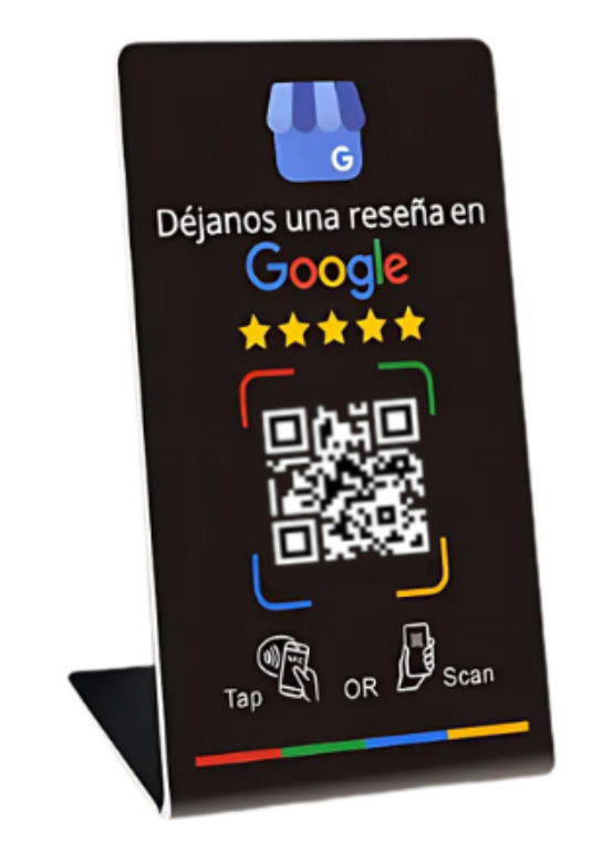 tarjeta de reseñas google
